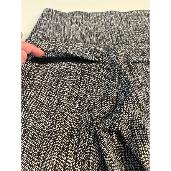 Athleta Black & White Moto Leggings Textured High-Rise Stretchy Ankle-Length Zip - Picture 7 of 9